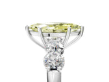 White gold Fancy Yellow Marquise  Cut Five-Stone Prong Set Diamond Ring with Classic Band_34
