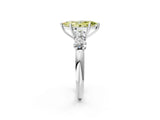 White gold Fancy Yellow Marquise  Cut Five-Stone Prong Set Diamond Ring with Classic Band_36