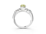 White gold Fancy Yellow Marquise  Cut Five-Stone Prong Set Diamond Ring with Classic Band_37