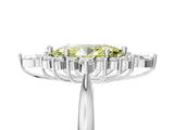 White gold Fancy Yellow Marquise Cut Halo Diamond Cluster Ring with Marquise and Round Stones on a White Gold Band with Prong Setting_5