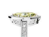 White gold Fancy Yellow Marquise  Cut Halo Diamond Pave Band Ring with Four-Prong Setting_5
