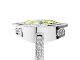 White gold Fancy Yellow Marquise  Cut Halo Diamond Ring with Pavé Band and Milgrain Prong Setting_37