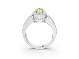 White gold Fancy Yellow Marquise Cut Halo Diamond Ring with Round  Split Shank and Prong Setting_61