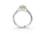 White gold Fancy Yellow Marquise Cut Halo Diamond Solitaire with Filigree Band and Four-Prong Setting_23