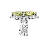 White gold Fancy Yellow Marquise Cut Halo Diamond Solitaire with Filigree Band and Four-Prong Setting_29