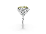 White gold Fancy Yellow Marquise Cut Halo Diamond Split Shank Engagement Ring with Four-Prong Setting_14