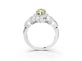 White gold Fancy Yellow Marquise Cut Halo Diamond Split Shank Engagement Ring with Four-Prong Setting_15