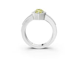 White gold Fancy Yellow Marquise  Cut Halo Pave Band Four-Prong Ring_32
