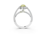White gold Fancy Yellow Marquise  Cut Halo Pave Split Shank Prong Setting Ring_29