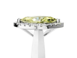 White gold Fancy Yellow Marquise  Cut Halo Solitaire Engagement Ring with Square Band and Four-Prong Setting_112