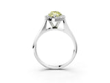 White gold Fancy Yellow Marquise  Cut Halo Solitaire Engagement Ring with Square Band and Four-Prong Setting_116