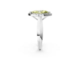 White gold Fancy Yellow Marquise  Cut Halo Solitaire Engagement Ring with Square Band and Four-Prong Setting_92