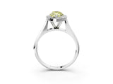White gold Fancy Yellow Marquise  Cut Halo Solitaire Engagement Ring with Square Band and Four-Prong Setting_93