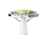 White gold Fancy Yellow Marquise  Cut Halo Solitaire Engagement Ring with Square Band and Four-Prong Setting_95