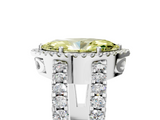 White gold Fancy Yellow Marquise  Cut Halo Split Shank Diamond Ring with Four-Prong Setting_5