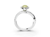 White gold Fancy Yellow Marquise  Cut Halo Split Shank Prong Setting Ring_40