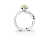 White gold Fancy Yellow Marquise  Cut Halo Split Shank Prong Setting Ring_52