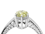 White gold Fancy Yellow Marquise  Cut Milgrain Channel Set Engagement Ring with Solitaire Prong Setting_4