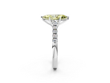 White gold Fancy Yellow Marquise  Cut Pavé Band Solitaire Ring with Four-Prong Setting_26