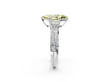 White gold Fancy Yellow Marquise  Cut Pave Diamond Engagement Ring with Channel Set Band and Four-Prong Setting_2
