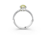 White gold Fancy Yellow Marquise  Cut Pave Diamond Engagement Ring with Channel Set Band and Four-Prong Setting_3