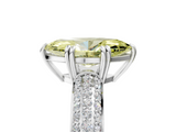 White gold Fancy Yellow Marquise  Cut Pave Diamond Engagement Ring with Channel Set Band and Four-Prong Setting_5