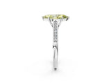 White gold Fancy Yellow Marquise Cut Solitaire Cathedral Diamond Engagement Ring with Channel-Set Band and Four-Prong Setting_17