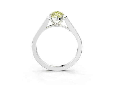 White gold Fancy Yellow Marquise Cut Solitaire Cathedral Diamond Engagement Ring with Channel-Set Band and Four-Prong Setting_18