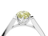White gold Fancy Yellow Marquise Cut Solitaire Cathedral Diamond Engagement Ring with Channel-Set Band and Four-Prong Setting_19