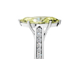 White gold Fancy Yellow Marquise Cut Solitaire Cathedral Diamond Engagement Ring with Channel-Set Band and Four-Prong Setting_20