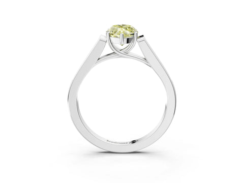 White gold Fancy Yellow Marquise Cut Solitaire Cathedral Diamond Engagement Ring with Channel-Set Band and Four-Prong Setting_6
