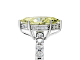 White gold Fancy Yellow Marquise Cut Solitaire Diamond Engagement Ring with Pavé Band and Six-Prong Setting_17
