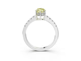 White gold Fancy Yellow Marquise Cut Solitaire Diamond Engagement Ring with Pavé Band and Six-Prong Setting_27