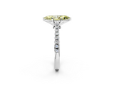 White gold Fancy Yellow Marquise  Cut Solitaire Diamond Engagement Ring with Pave Band and Four-Prong Setting_2