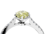 White gold Fancy Yellow Marquise  Cut Solitaire Diamond Engagement Ring with Pave Band and Four-Prong Setting_4