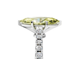 White gold Fancy Yellow Marquise  Cut Solitaire Diamond Engagement Ring with Pave Band and Four-Prong Setting_5