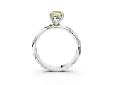 White gold Fancy Yellow Marquise Cut Solitaire Diamond Engagement Ring with Twisted Pave Band and Four-Prong Setting_22