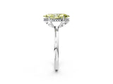 White gold Fancy Yellow Marquise Cut Solitaire Diamond Ring with Prong Setting and Plain Band_14