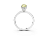 White gold Fancy Yellow Marquise Cut Solitaire Diamond Ring with Prong Setting and Plain Band_15
