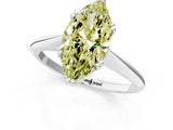 White gold Fancy Yellow Marquise Cut Solitaire Diamond Ring with Six-Prong Setting and Classic Band_50