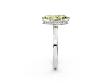 White gold Fancy Yellow Marquise  Cut Solitaire Engagement Ring with Four-Prong Setting on a Classic Band_2