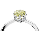 White gold Fancy Yellow Marquise  Cut Solitaire Engagement Ring with Four-Prong Setting on a Classic Band_4