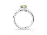 White gold Fancy Yellow Marquise  Cut Solitaire Engagement Ring with Tapered Band and Four-Prong Setting 4