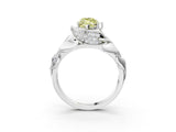 White gold Fancy Yellow Marquise Cut Solitaire Leaf-Inspired Engagement Ring with Prong Setting_3