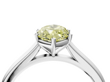 White gold Fancy Yellow Marquise  Cut Solitaire Ring with Cathedral Band and Four-Prong Setting_4