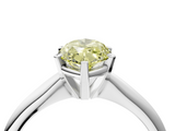 White gold Fancy Yellow Marquise  Cut Solitaire Ring with Four-Prong Setting on a Classic Band_4