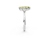 White gold Fancy Yellow Marquise  Cut Solitaire Ring with Thin Band and Four-Prong Setting_2