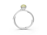 White gold Fancy Yellow Marquise  Cut Solitaire Ring with Thin Band and Four-Prong Setting_3