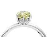 White gold Fancy Yellow Marquise  Cut Solitaire Ring with Thin Band and Four-Prong Setting_4