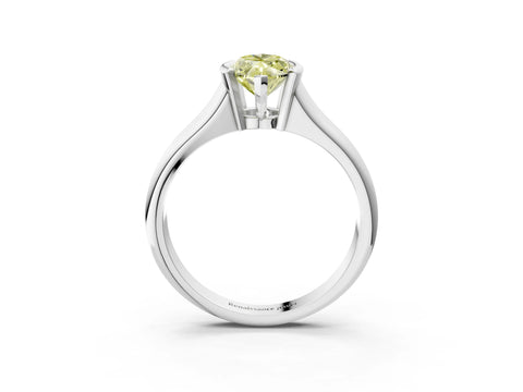 White gold Fancy Yellow Marquise Cut Solitaire Tension Set Diamond Ring with Split Shank Band_27